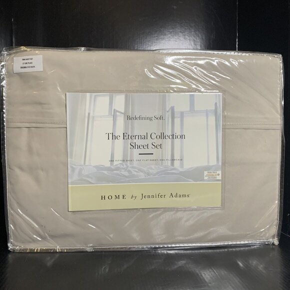 Jennifer Adams HOME Eternal Collection 3pc Sheet Set Super Soft Beige Twin - Picture 1 of 11